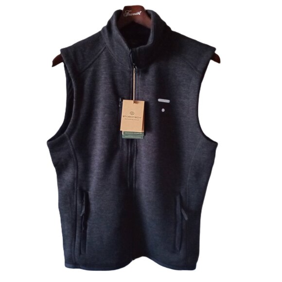 Stormtech Men's Avalante Full Zip Fleece Vest - FHV-1 Sleeveless Black Size S - Picture 3 of 11